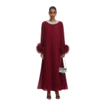 Self-Portrait-Burgundy-Chiffon-Feather-Midi-Dress-2025-coveti-5-scaled58255_nobg Self Portrait Dresses luxury Clothing from Luxury Handbags Marketplace