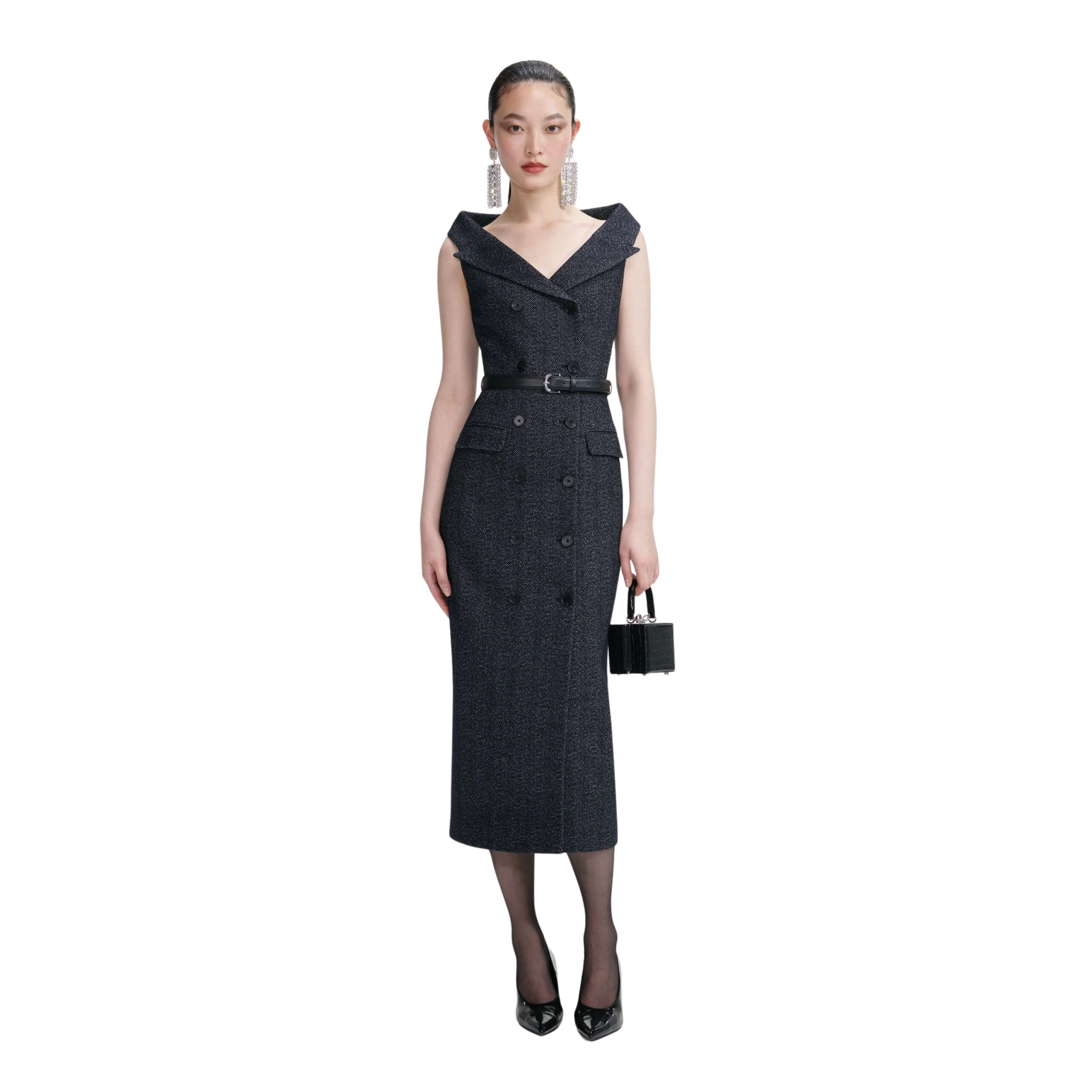 Self-Portrait-Navy-Herringbone-Wool-Midi-Dress-2025-coveti-5-scaled81395_nobg Self Portrait Dresses luxury Clothing from Luxury Handbags Marketplace