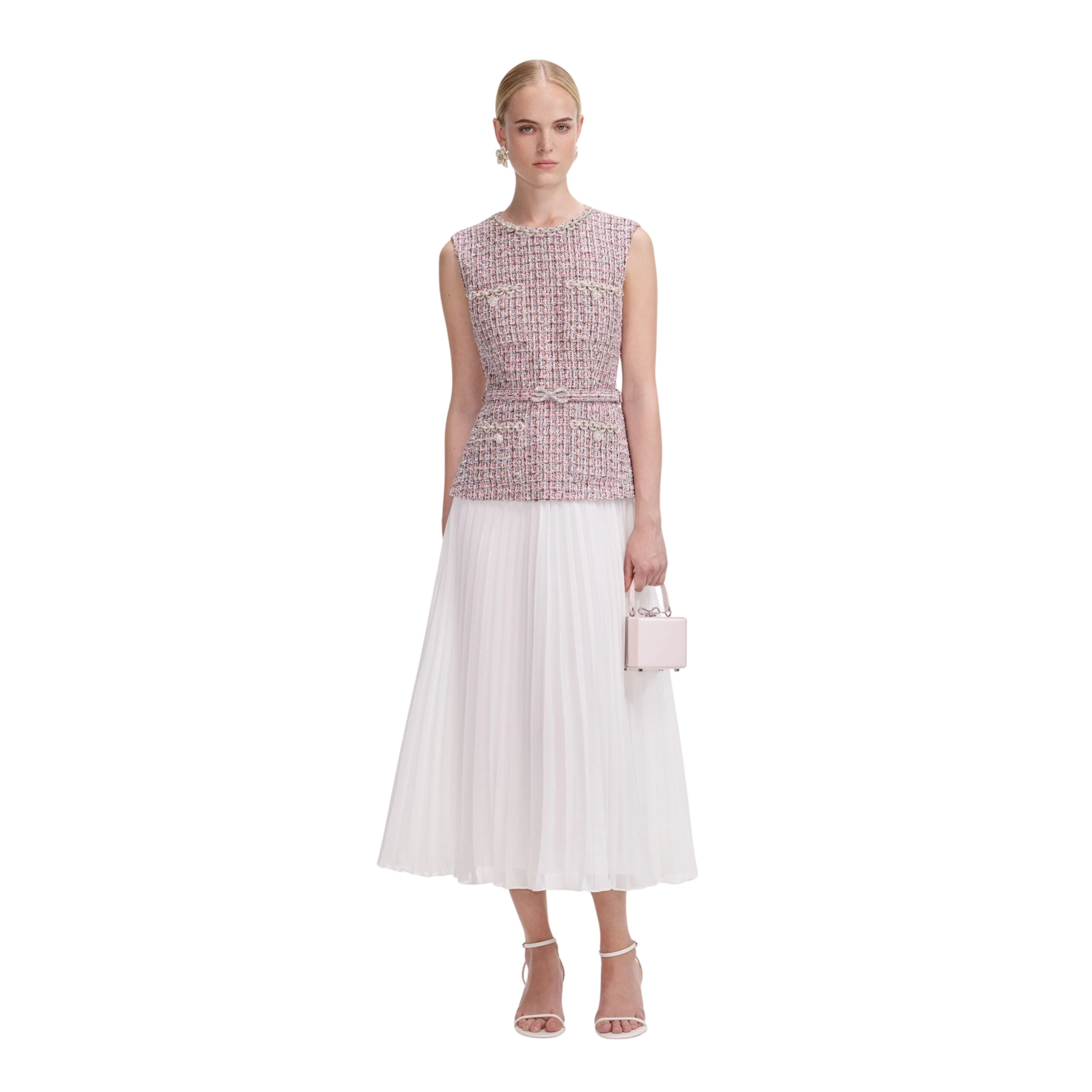 Self-Portrait-Pink-Boucle-Chiffon-Midi-Dress-2025-coveti-5-scaled79520_nobg Self Portrait Dresses luxury Clothing from Luxury Handbags Marketplace