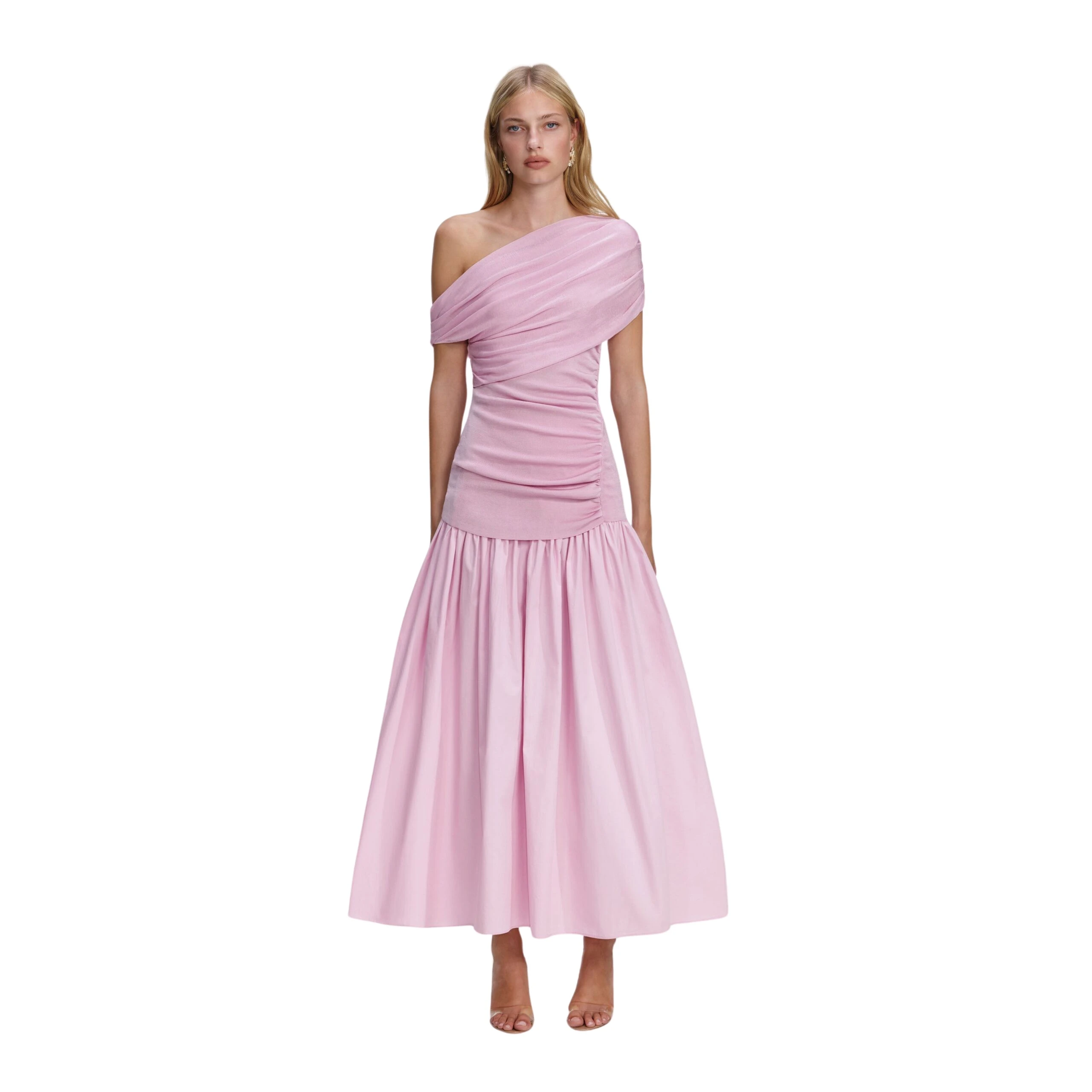 Self-Portrait-Pink-Cotton-Draped-Knit-Midi-Dress-2025-coveti-5-scaled73077_nobg Self Portrait Dresses luxury Clothing from Luxury Handbags Marketplace