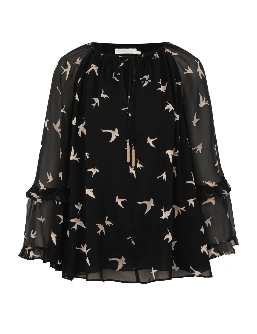 Zimmermann Burnout Blouse | Ready to Wear 2025 Collection Luxury Shoes Elevate your elegance in this Zimmermann from the 2025 resort wear edit