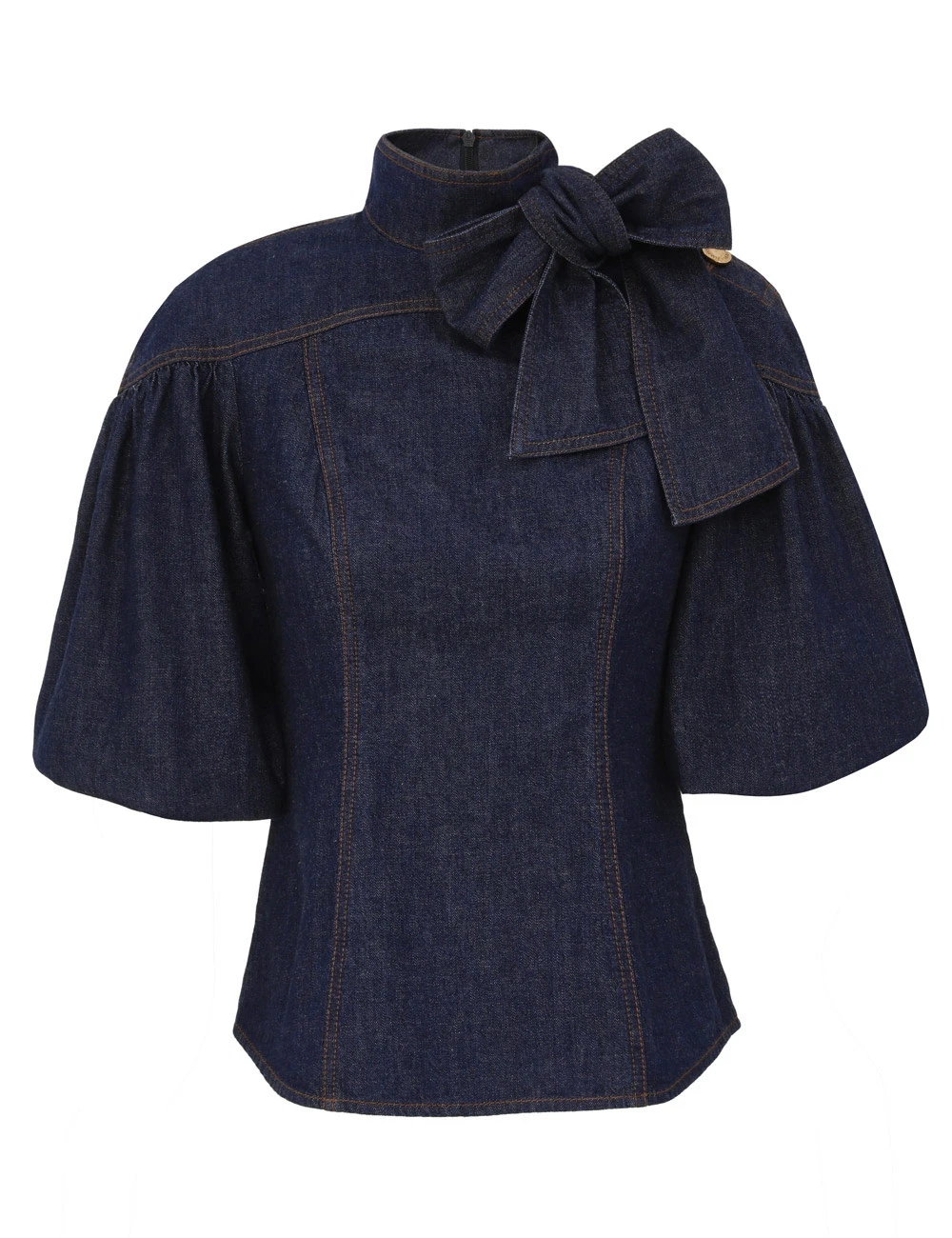 Zimmermann Denim Fitted Blouse | Ready to Wear 2025 Collection Luxury Shoes Elevate your elegance in this Zimmermann Tops from the 2025 resort wear edit