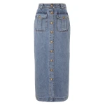 Zimmermann Denim Pencil Midi Skirt | Ready to Wear 2025 Collection Luxury Shoes Elevate your elegance in this Zimmermann Skirts from the 2025 resort wear edit