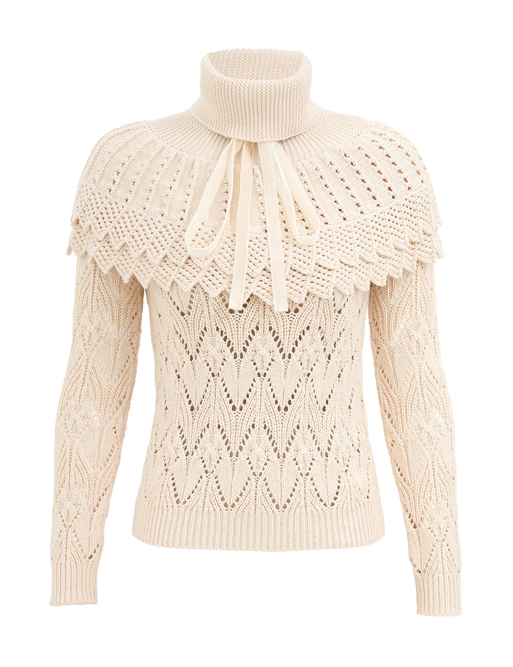Zimmermann Hypnotic Ruffle Collar Sweater | Ready to Wear 2025 Collection Luxury Shoes Elevate your elegance in this Zimmermann Knitwear from the 2025 resort wear edit