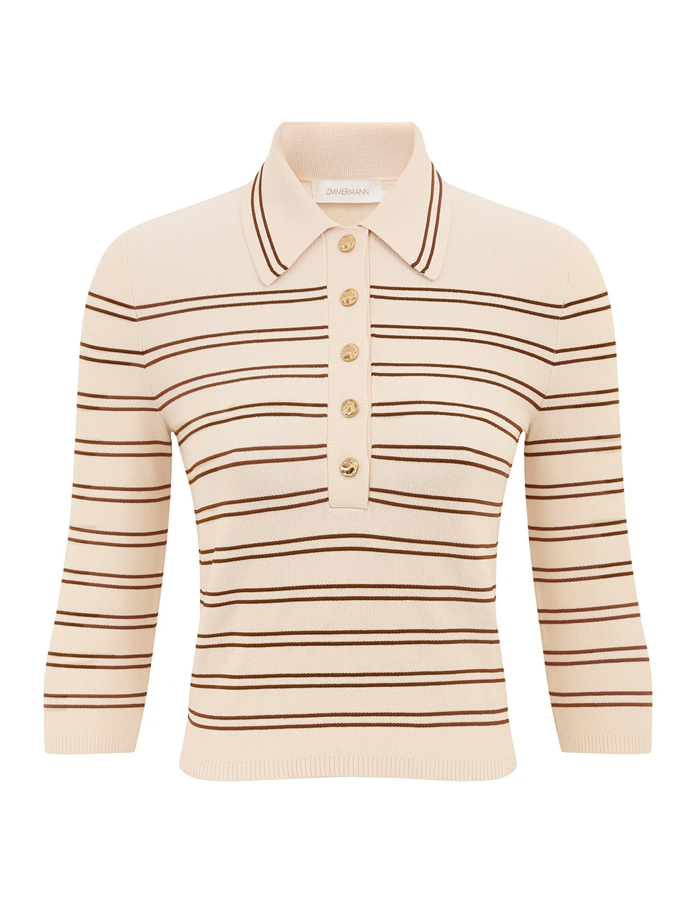 Zimmermann Hypnotic Stripe Polo | Ready to Wear 2025 Collection Luxury Shoes Elevate your elegance in this Zimmermann Tops from the 2025 resort wear edit