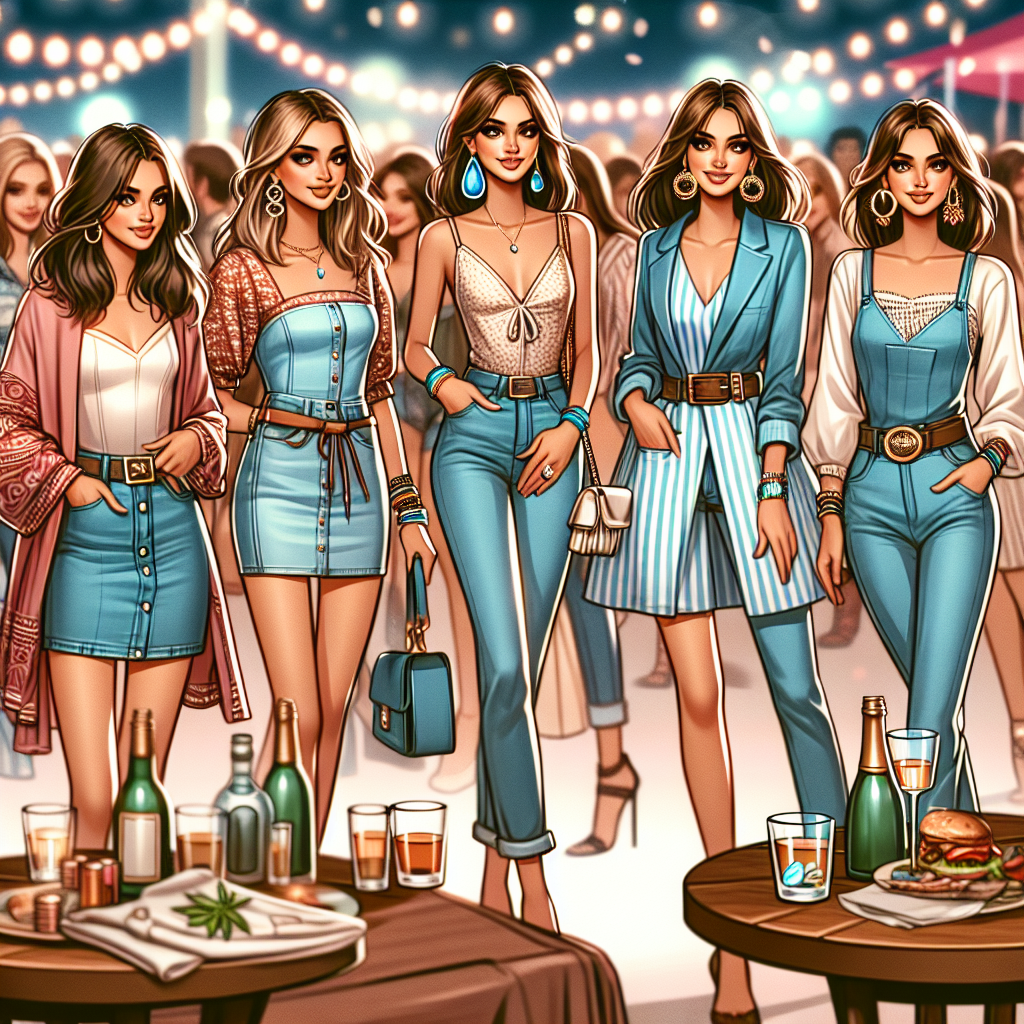 Stunning Outfits for Pear-Shaped Rings at College Parties Visualize an array of beautiful and stylish outfits that complement well with pear-shaped rings. The scene is set at a lively and bustling college party. The attires should range from casual to semi-formal suitable for diverse college-going youths. They include denim with stylish tops for an effortlessly chic look, flattering dresses with playful patterns, and a relaxed suit for a neat but trendy appearance. Each outfit should incorporate a distinct pear-shaped ring as a focus accessory. Make sure the rings are noticeable and enhance the overall appeal of the outfits. The environment should be dynamic and full of energy, representative of college parties.
