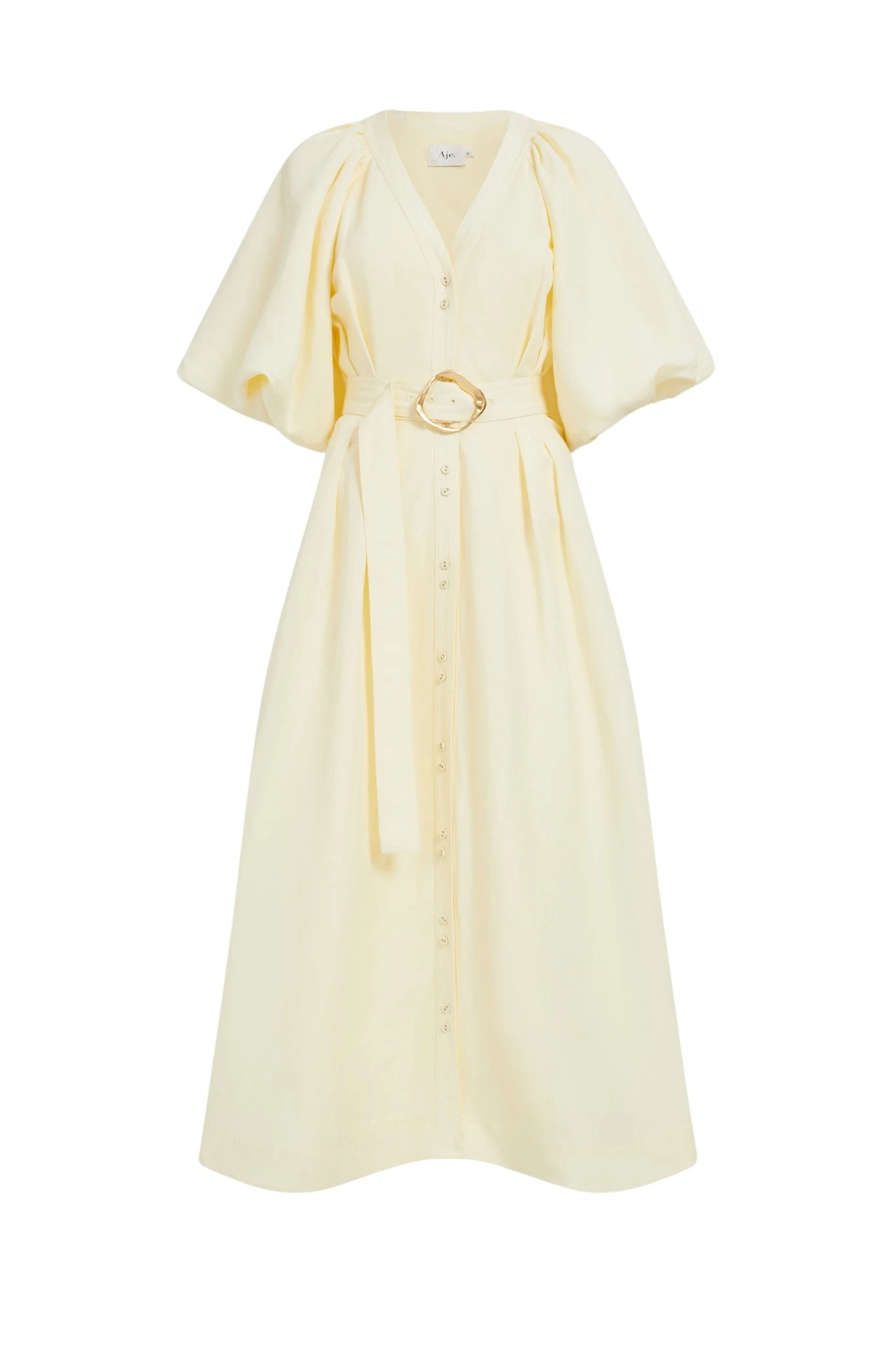 Aje-aus-Dresses-Portrait-Midi-Dress-202526348_nobg Aje Yellow Dresses