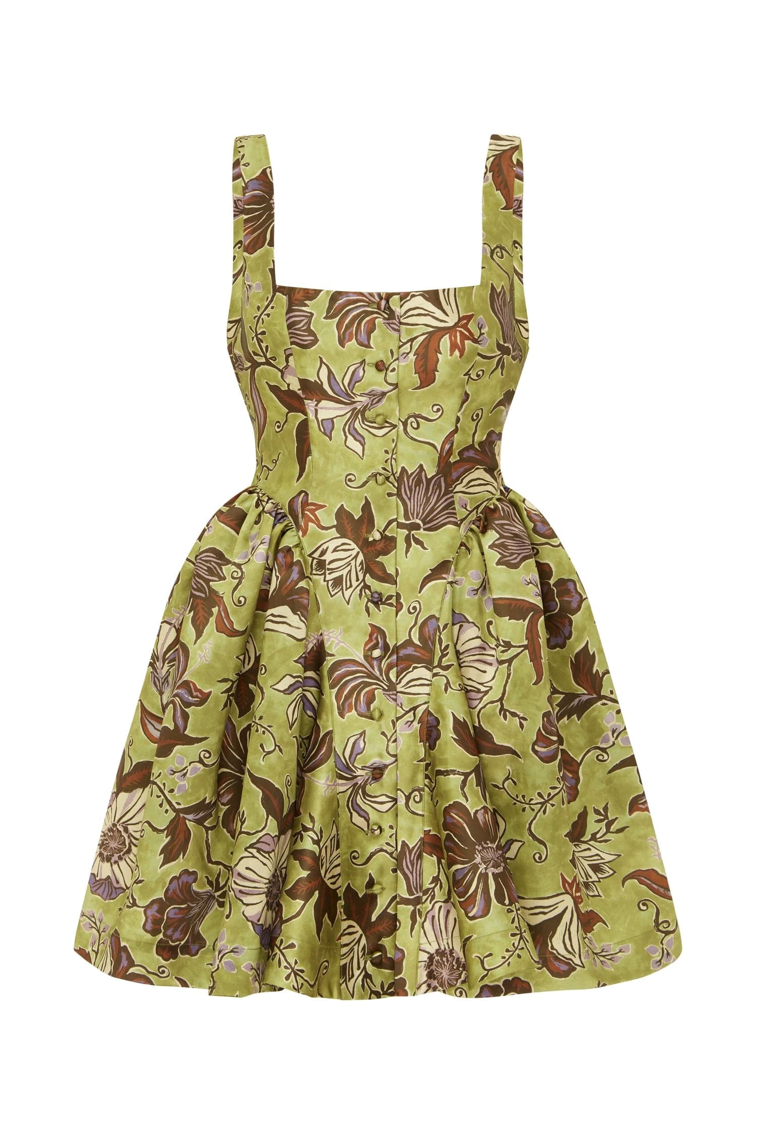 Alemais Citron Flounce Mini Dress Alemais Citron Flounce Mini Dress