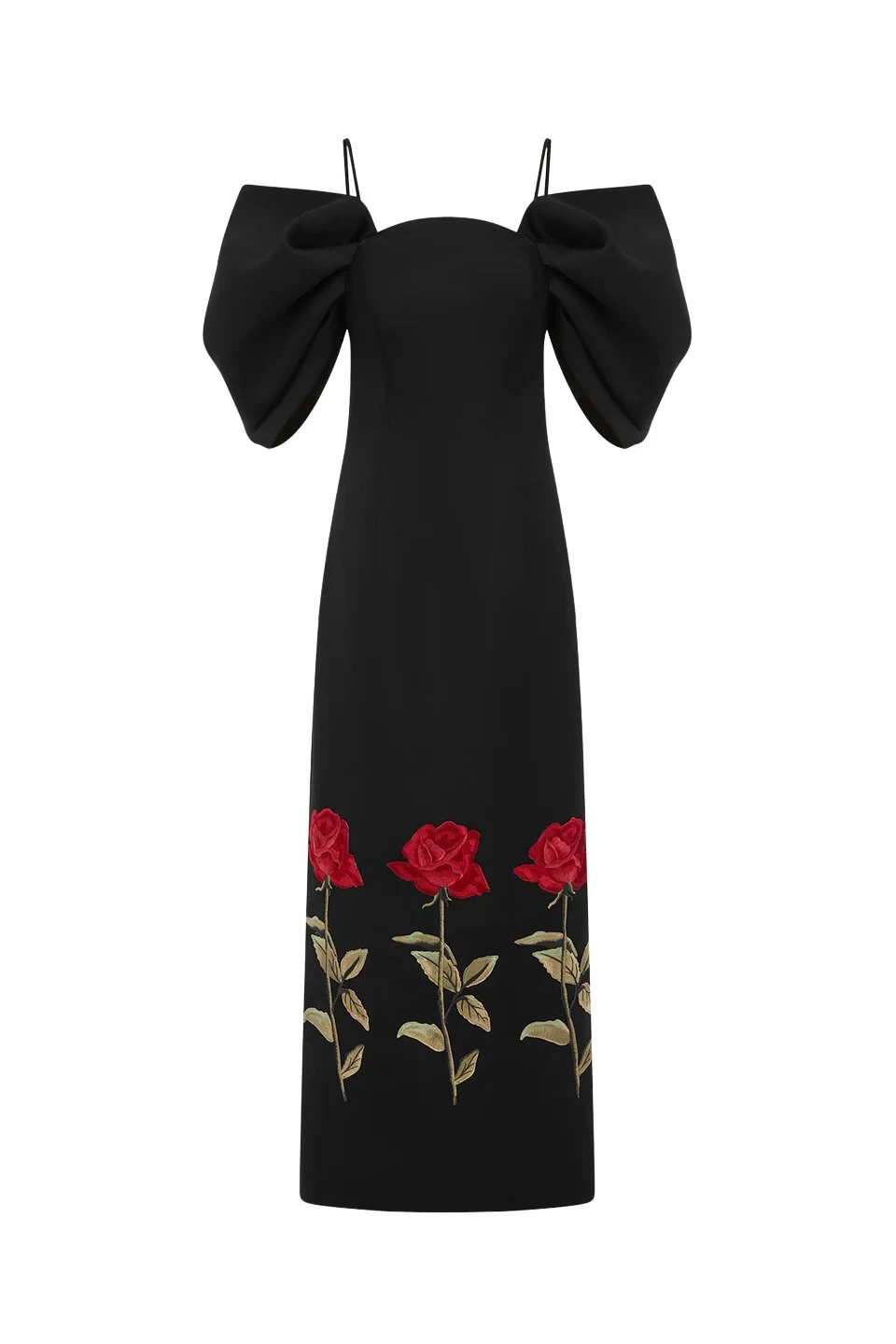 Arabella-Embroidered-Maxi-Dress Leo Lin Black Dresses luxury Clothing from Luxury Handbags Marketplace