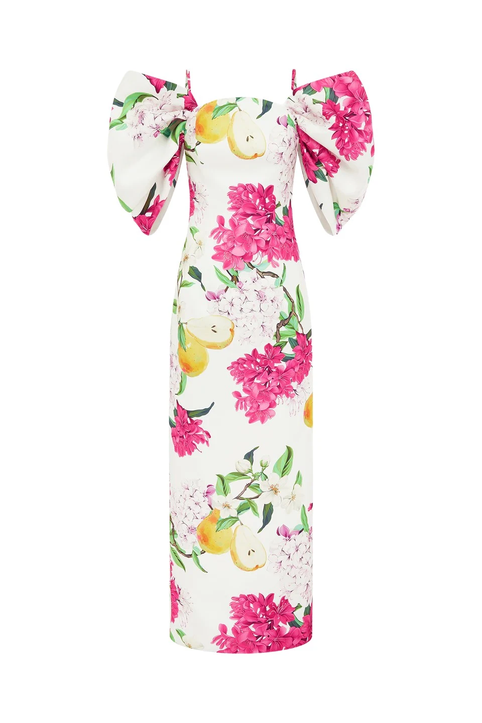 Leo-Lin-Arabella-Maxi-Dress-Floral-Pear-Print Leo Lin Floral Dresses luxury Clothing from Luxury Handbags Marketplace