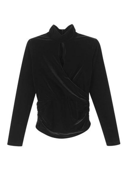 Me and Em AM-PM Ruched Top – luxury British Black in Me and Em exclusively at Luxury Shoes 