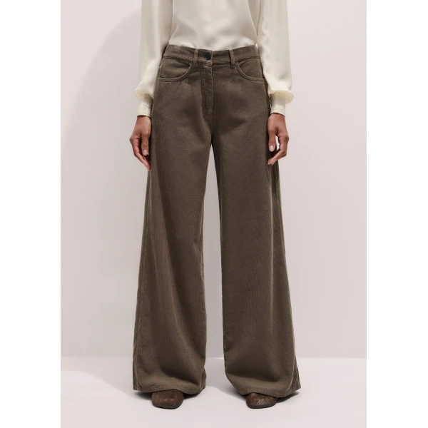 Me + Em AM-PM Wide-Leg Trouser – luxury British Grey in Me and Em exclusively at Luxury Shoes 