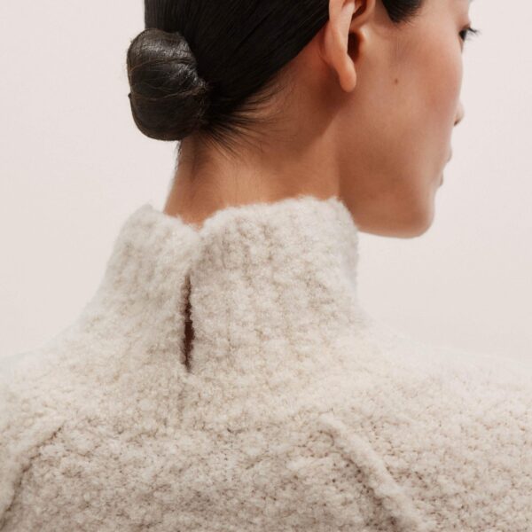 Me + Em Bouclé Sweater – luxury British Ivory in Me and Em exclusively at Luxury Shoes 