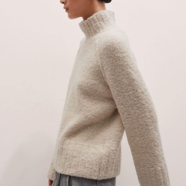 Me and Em Bouclé Sweater – luxury British Ivory in Me and Em exclusively at Luxury Shoes 