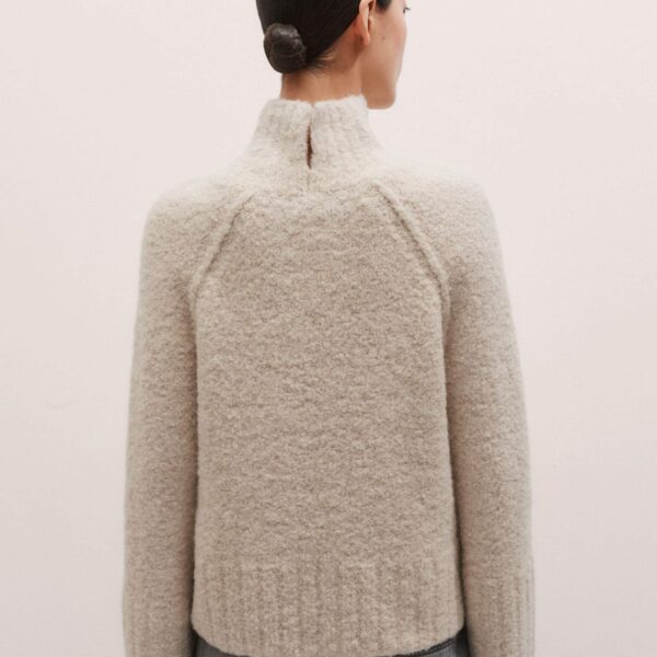 Me + Em Bouclé Sweater – luxury British Ivory in Me and Em exclusively at Luxury Shoes 