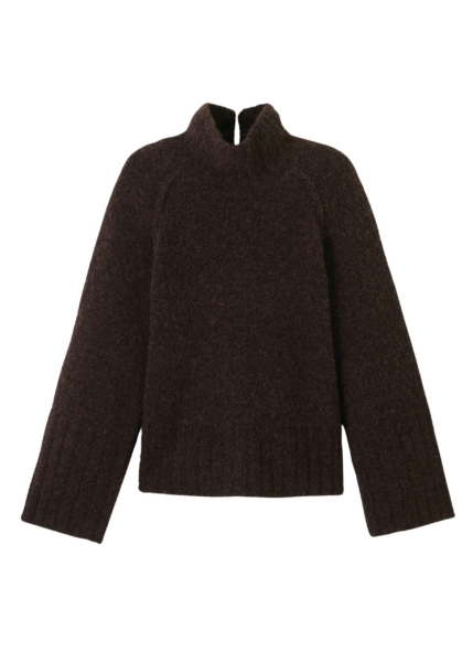 Me and Em Bouclé Sweater – luxury British Brown in Me and Em exclusively at Luxury Shoes 