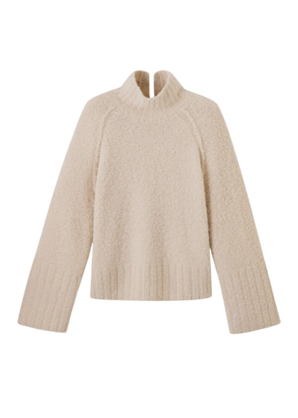 Me and Em Bouclé Sweater – luxury British Ivory in Me and Em exclusively at Luxury Shoes 
