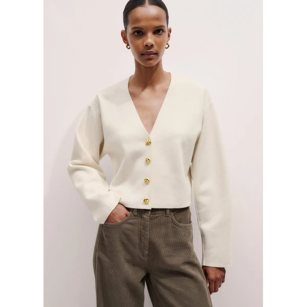 Me + Em Cocktail Cardigan – luxury British Ivory in Me and Em exclusively at Luxury Shoes 
