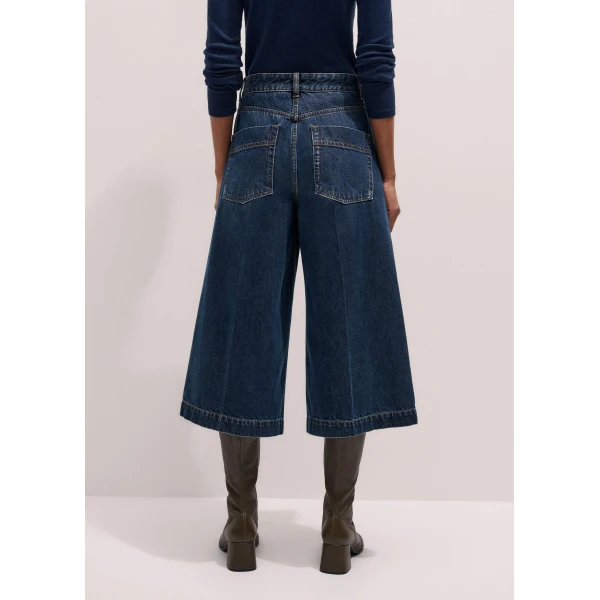 Me and Em Crease-Front Culotte – luxury British Blue in Me and Em exclusively at Luxury Shoes 