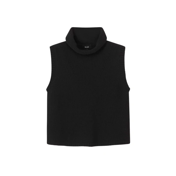 Me and Em Crop Sweater Vest – luxury British Black in Me and Em exclusively at Luxury Shoes 