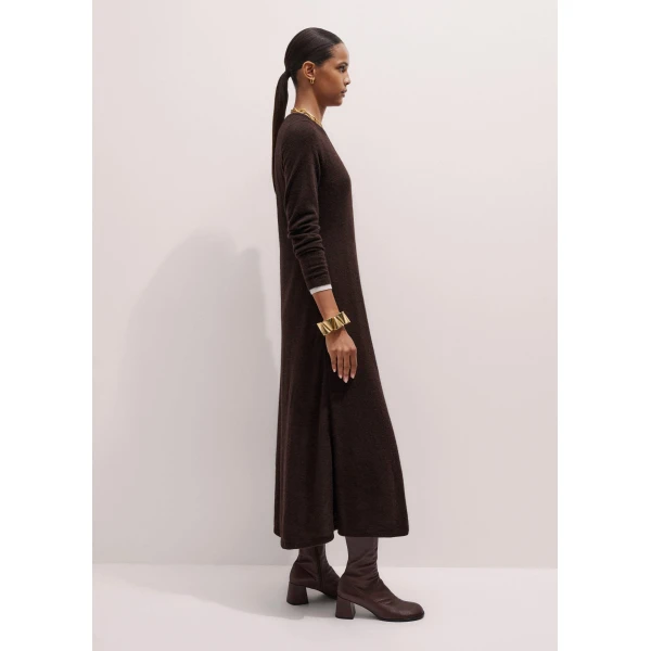 Me + Em Double-Layer Knit Dress – luxury British Brown in Me and Em exclusively at Luxury Shoes 