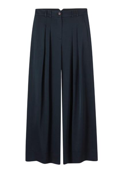 Me and Em Double Pleat Pant – luxury British Blue in Me and Em exclusively at Luxury Shoes 