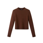 Me and Em Essential Crew Sweater – luxury British Brown in Me and Em exclusively at Luxury Shoes 