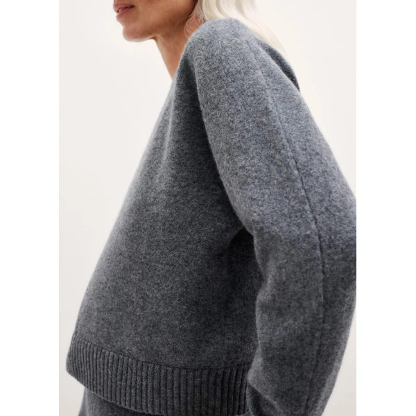 Me and Em Felted Knit Sweatshirt – luxury British Grey in Me and Em exclusively at Luxury Shoes 