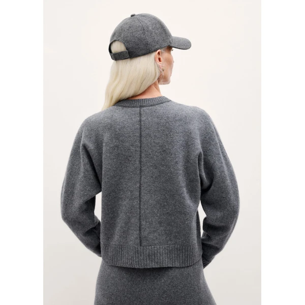 Me and Em Felted Knit Sweatshirt – luxury British Grey in Me and Em exclusively at Luxury Shoes 