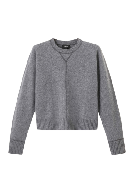 Me and Em Felted Knit Sweatshirt – luxury British Grey in Me and Em exclusively at Luxury Shoes 