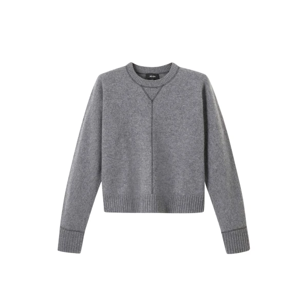Me and Em Felted Knit Sweatshirt – luxury British Grey in Me and Em exclusively at Luxury Shoes 