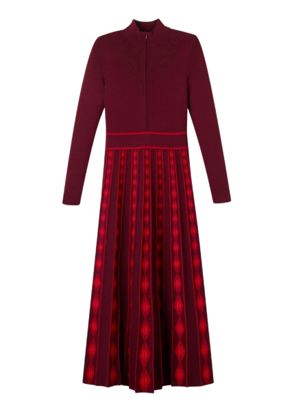 Me and Em Half Zip Maxi Dress – luxury British Red in Me and Em exclusively at Luxury Shoes 