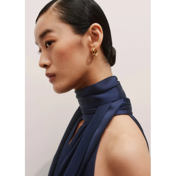 Me + Em Halterneck Top + Tie – luxury British Blue in Me and Em exclusively at Luxury Shoes 
