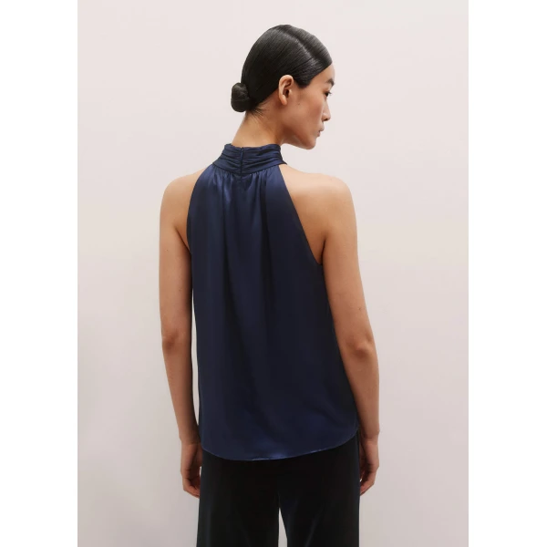 Me + Em Halterneck Top + Tie – luxury British Blue in Me and Em exclusively at Luxury Shoes 