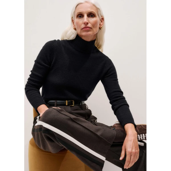 Me and Em High Neck Crop Jumper – luxury British Black in Me and Em exclusively at Luxury Shoes 