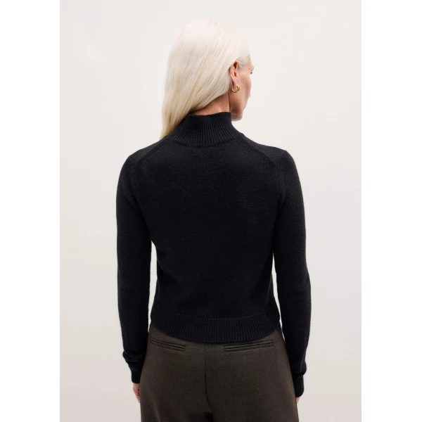 Me and Em High Neck Crop Jumper – luxury British Black in Me and Em exclusively at Luxury Shoes 