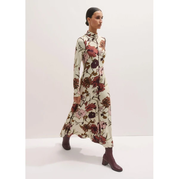 Me + Em High Neck Jersey Maxi Dress – luxury British Ivory in Me and Em exclusively at Luxury Shoes 