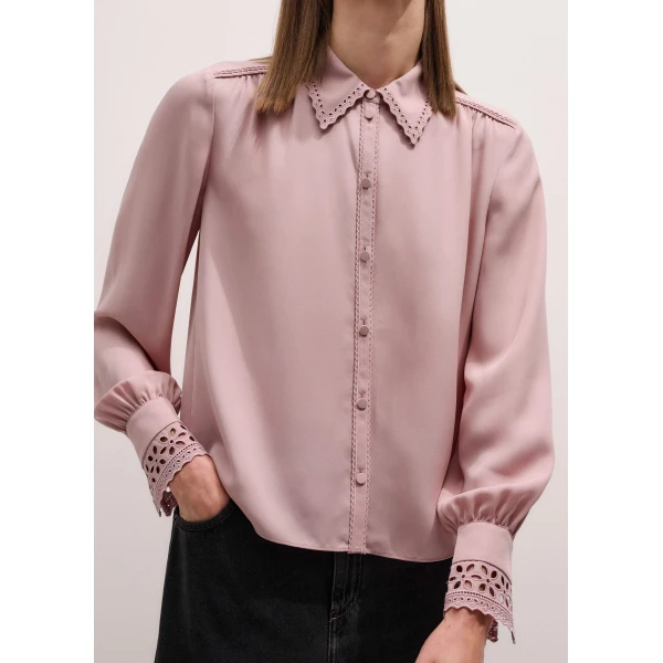 Me + Em In-The-Details Blouse – luxury British Pink in Me and Em exclusively at Luxury Shoes 
