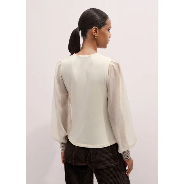 Me and Em Layering Blouse – luxury British Ivory in Me and Em exclusively at Luxury Shoes 
