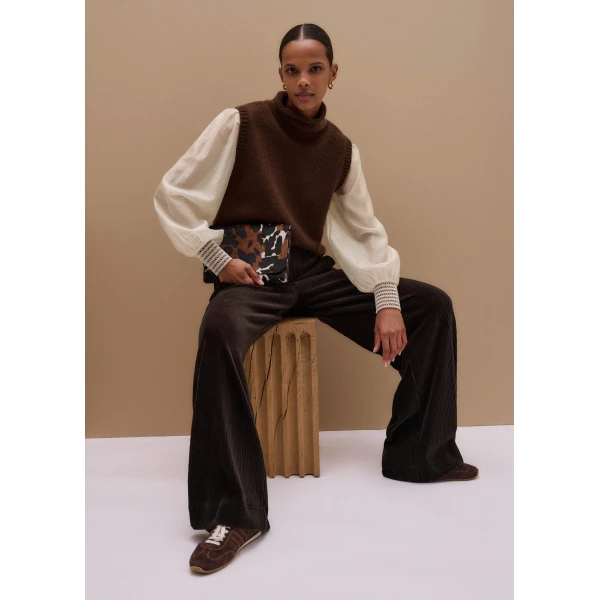 Me + Em Layering Blouse – luxury British Ivory in Me and Em exclusively at Luxury Shoes 