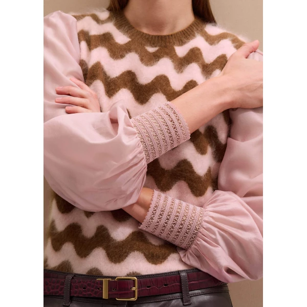 Me + Em Layering Blouse – luxury British Pink in Me and Em exclusively at Luxury Shoes 