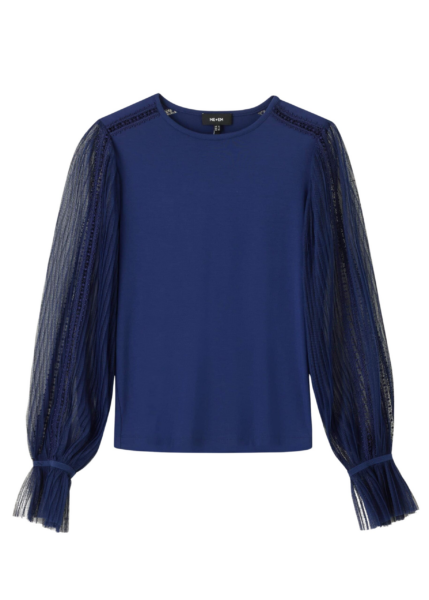 Me and Em Layering Blouse – luxury British Blue in Me and Em exclusively at Luxury Shoes 