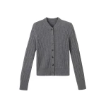 Me and Em Micro Cable Cardigan – luxury British Grey in Me and Em exclusively at Luxury Shoes 