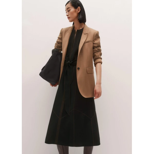 Me + Em Midi Dress + Belt – luxury British Black in Me and Em exclusively at Luxury Shoes 