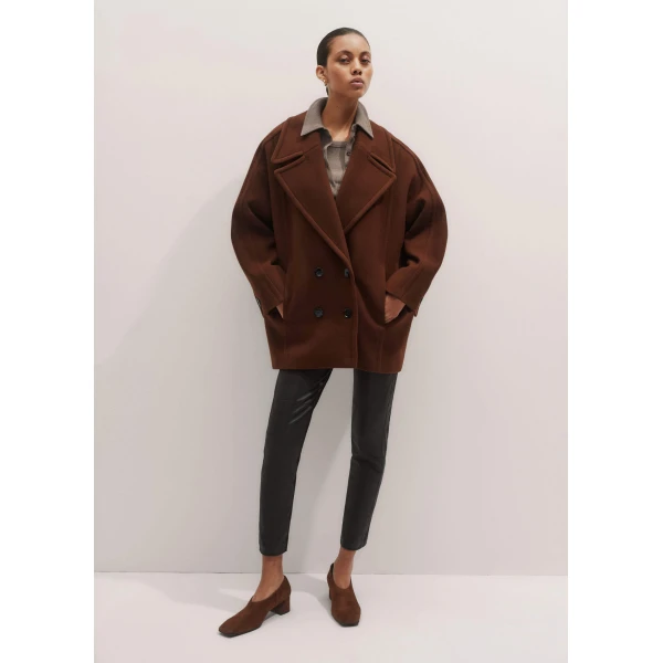 Me and Em Military Coat – luxury British Brown in Me and Em exclusively at Luxury Shoes 