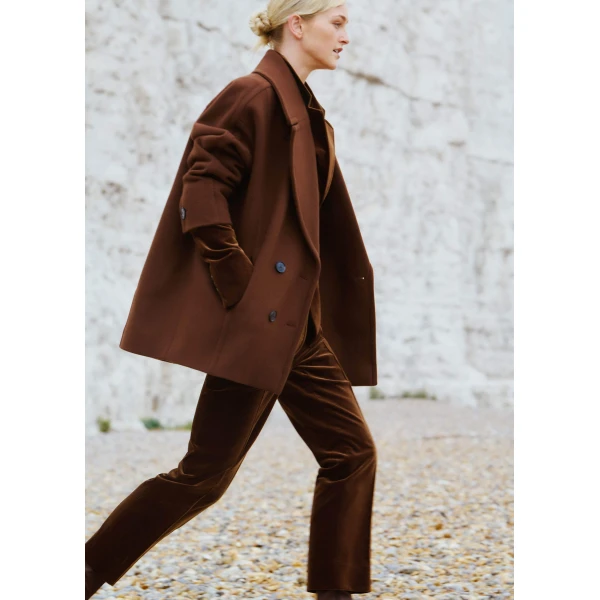 Me and Em Military Coat – luxury British Brown in Me and Em exclusively at Luxury Shoes 