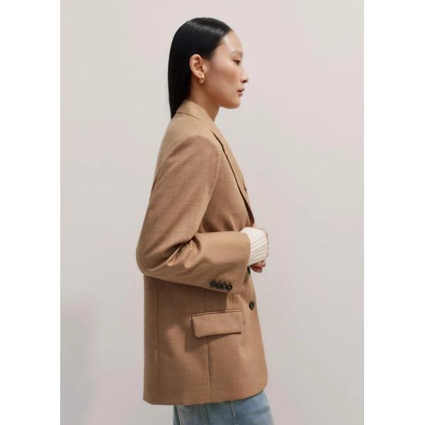 Me + Em Oversized Blazer – luxury British Brown in Me and Em exclusively at Luxury Shoes 