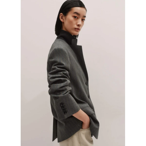 Me + Em Oversized Blazer – luxury British Grey in Me and Em exclusively at Luxury Shoes 