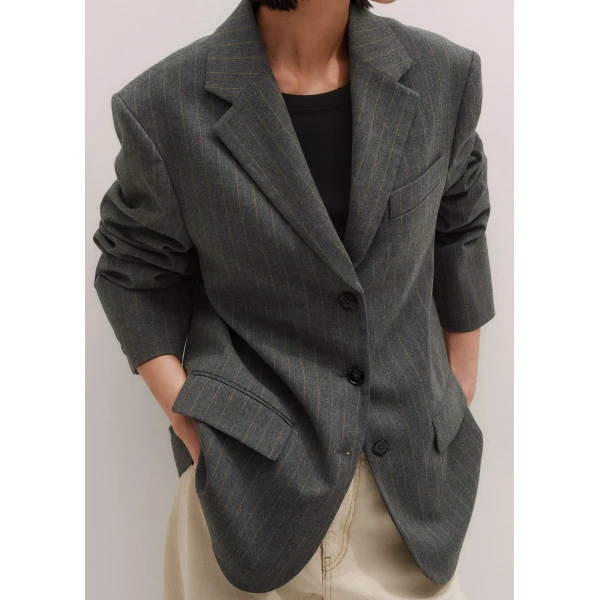 Me and Em Oversized Blazer – luxury British Grey in Me and Em exclusively at Luxury Shoes 