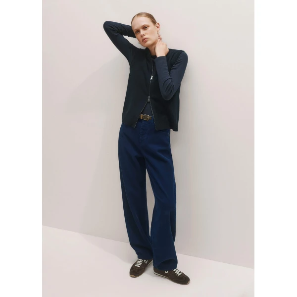 Me + Em Perfect Basic Top – luxury British Blue in Me and Em exclusively at Luxury Shoes 